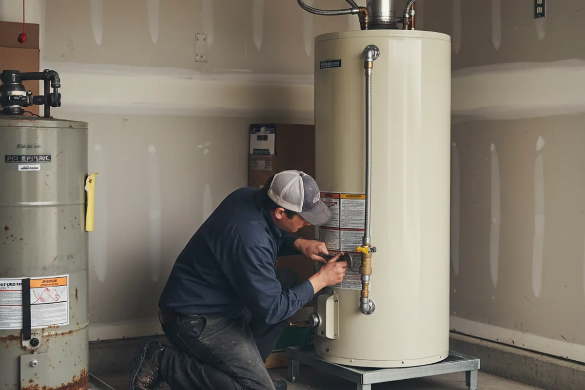 Water heater and shutoff valve replacement in Mukwonago